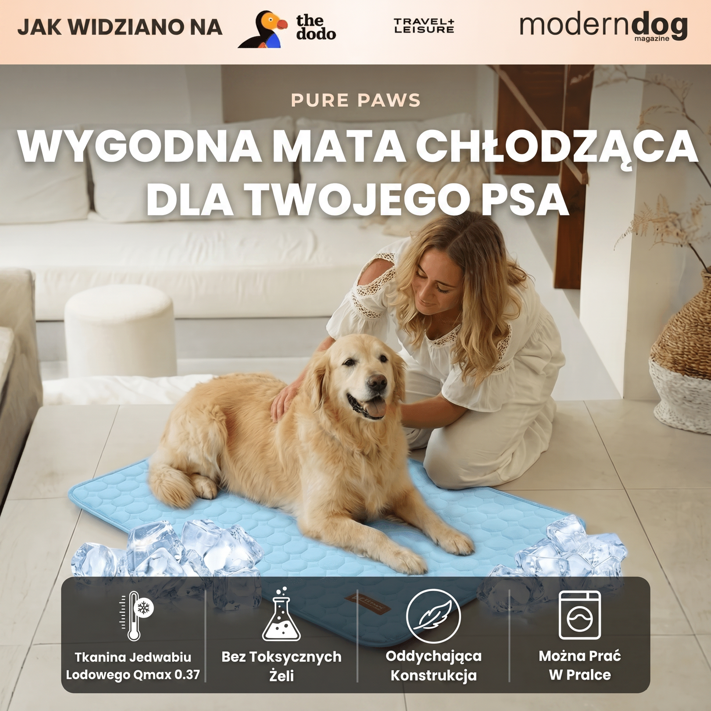 Mata chłodząca dla zwierząt PawChill™